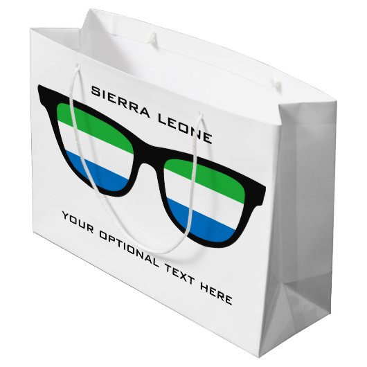 Sierra Leone Shades aangepaste tekst en cadeautas  (Achterkant Gekanteld)