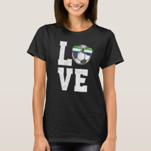 Sierra Leone Soccer Love Sierra Leone Fan Flag T-shirt