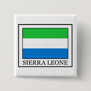 Sierra Leone Vierkante Button 5,1 Cm