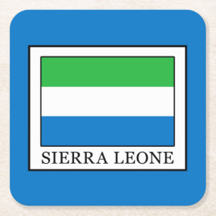 Sierra Leone Vierkante Kartonnen Onderzetter