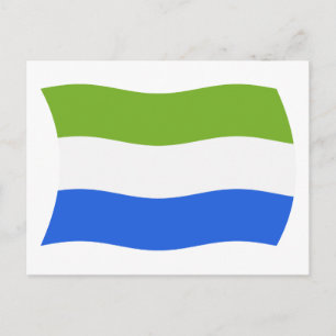 Sierra Leone Vlag Ansichtkaart Briefkaart