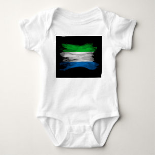 Sierra Leone vlag borstelslag, nationale vlag Romper