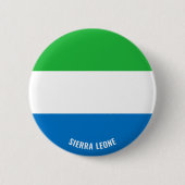 Sierra Leone Vlag Charmante Patriottische Button (Voorkant)