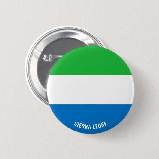 Sierra Leone Vlag Charmante Patriottische Button (Voorkant /achterkant)