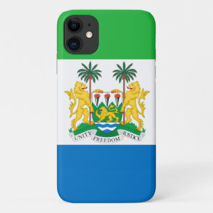 Sierra Leone Vlag & Emblem iPhone 11 Hoesje