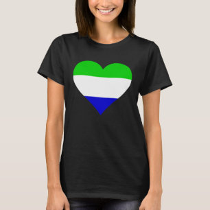 Sierra Leone Vlag Hart Sierra Leone Cadeaus Liefde T-shirt