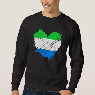 Sierra Leone vlag Ik hou van DNA Sierra Leoner Trui