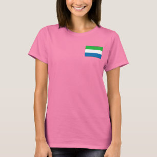 Sierra Leone Vlag + Landkaart T-Shirt