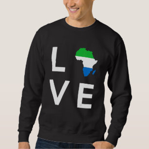 Sierra Leone Vlag Liefde Afrika Continent voor Sie Trui