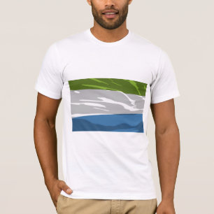 Sierra Leone Vlag Mannen T-Shirt