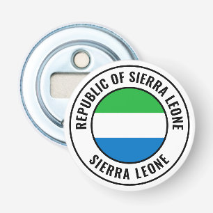 Sierra Leone-vlag Prachtige patriottische flesopen Button Flesopener