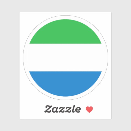 Sierra Leone Vlag Ronde Sticker (Vel)