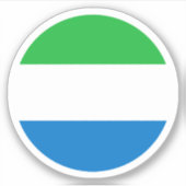 Sierra Leone Vlag Ronde Sticker (Voorkant)