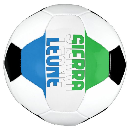 Sierra Leone Vlag Schattig Patriottisch Voetbal (Gedraaid)