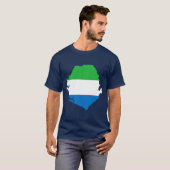 Sierra Leone-vlagplattegrond T-shirt (Voorkant volledig)