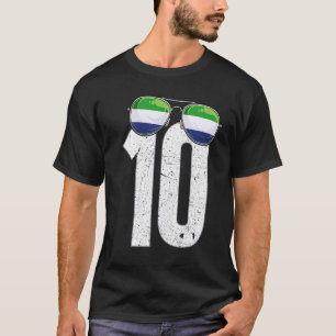 Sierra Leone Voetballer Nummer 10 Sierra Leone T-shirt