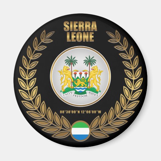 Sierra Leone wapenstilstand Magneet (Voorkant)
