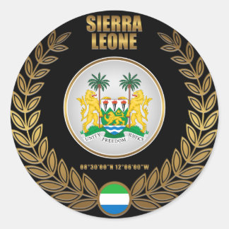 Sierra Leone wapenstilstand Ronde Sticker