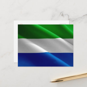 Sierra Leone - Waving Flag - Briefkaart