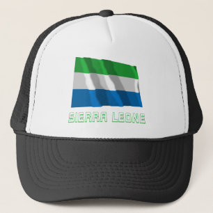 Sierra Leone Waving Flag met naam Trucker Pet