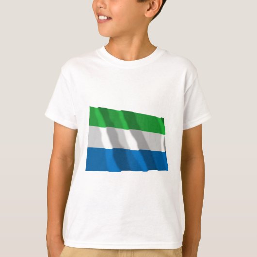 Sierra Leone Waving Flag T-shirt (Voorkant)