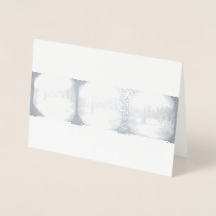 Sierra Mountain Snowstorm - Snowy Pines Card Folie Kaarten