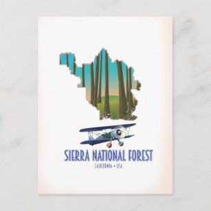 Sierra nationaal bos Californië VS kaart