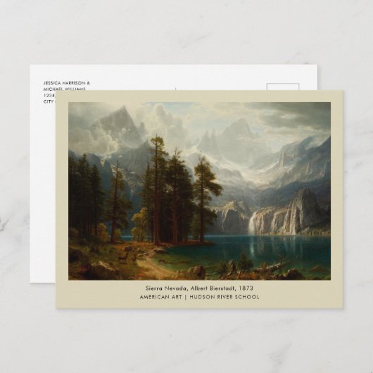 Sierra Nevada Albert Bierstadt landschap Fine Art Briefkaart (Voorkant / Achterkant)
