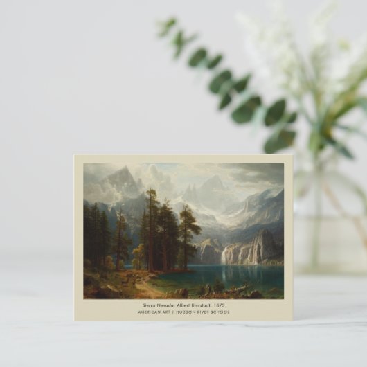 Sierra Nevada Albert Bierstadt landschap Fine Art Briefkaart (Staand voorkant)