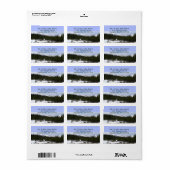 Sierra Nevada bergen en sneeuw op Yosemite Etiket (Full Sheet)