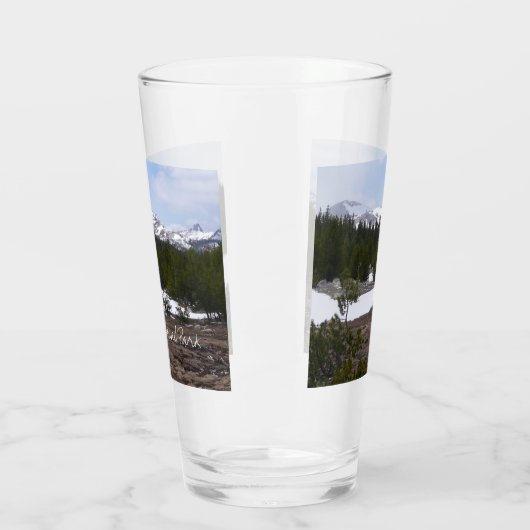 Sierra Nevada bergen en sneeuw op Yosemite Glas (Links)