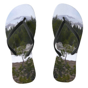Sierra Nevada bergen en sneeuw op Yosemite Teenslippers