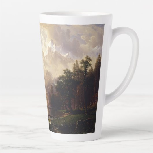 Sierra Nevada CA  landschap Art Monogrammen Latte Mok (Rechts)
