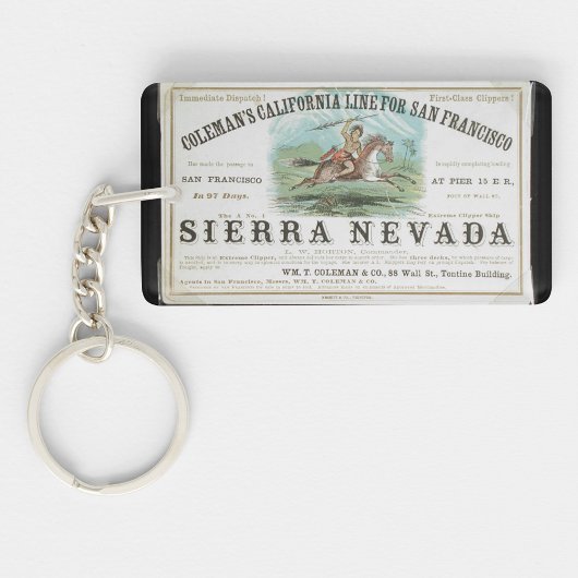 Sierra Nevada Clipper zeilschip 1900 Sleutelhanger