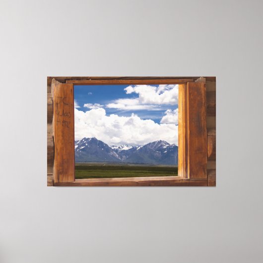 Sierra Nevada door Cabin Window Canvas Afdruk (Voorkant)