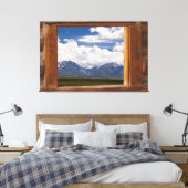 Sierra Nevada door Cabin Window Canvas Afdruk (Insitu (Slaapkamer))