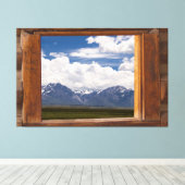 Sierra Nevada door Cabin Window Canvas Afdruk (Insitu (Houten vloer))