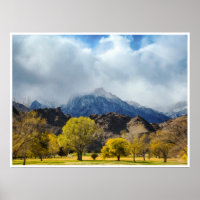 Sierra Nevada-herfstlandschap - Californië-wandkun