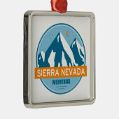 Sierra Nevada Mountains California Metalen Ornament (Rechts)