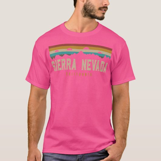 Sierra Nevada  Mountains Hiking California T-shirt (Voorkant)
