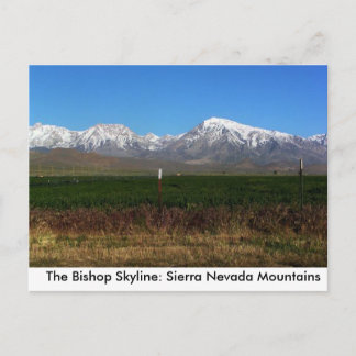 Sierra Nevada nabij bisschop, CA-briefkaart Briefkaart