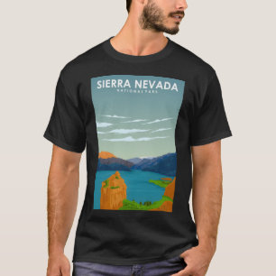 Sierra Nevada Nationaal Park Spanje Vintage Minima T-shirt