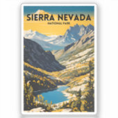 Sierra Nevada National Park Traditionele Reizen Sticker (Voorkant)