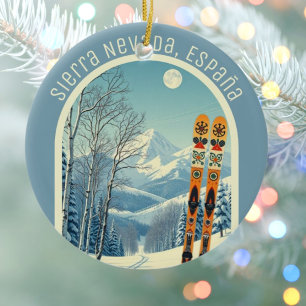 Sierra Nevada Spanje España skigebied souvenir Keramisch Ornament