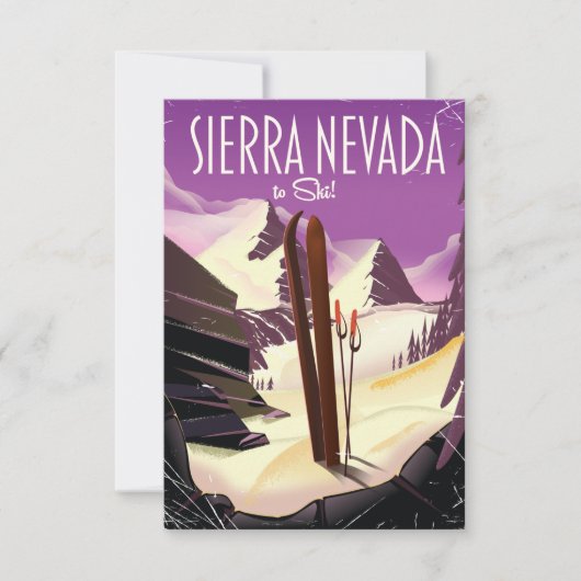 Sierra Nevada vintage skiposter (Voorkant)