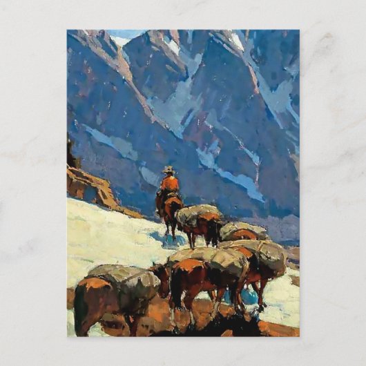 “Sierra Pass” Westerse kunst van Edgar Payne Briefkaart (Voorkant)