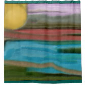 Sierra Sunrise Abstracte kunst Douchegordijn (Voorkant)