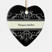 Sierrand zwart wit custom ornament (Rechts)