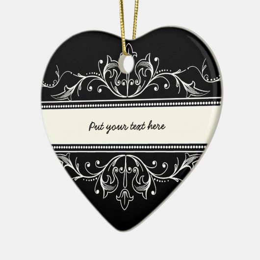 Sierrand zwart wit custom ornament (Links)