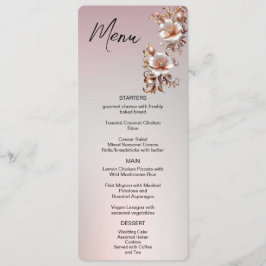 Sierroze bloemmenu menu